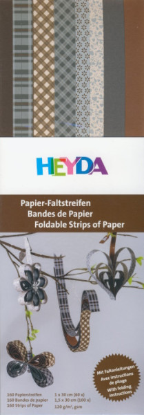 4875665 Heyda Papierstreifen braun grau