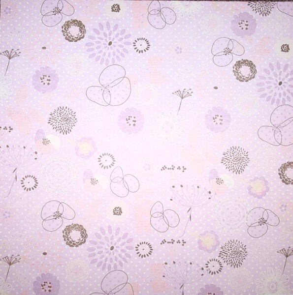 615774 Scrapbook Papier Blumen 30,5x30,5cm Vorderseite