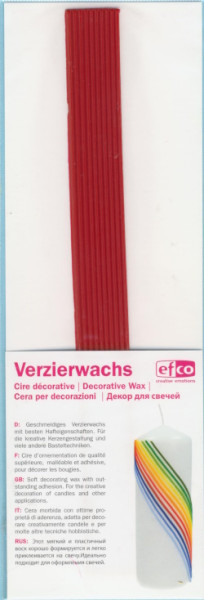 3526028 Wachsstreifen rund 200 x 2mm karminrot 10 Stück