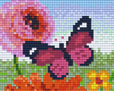 801339 Pixelhobby Klassik Set Schmetterling pink