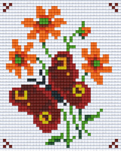 801087 Pixelhobby Klassik Set Blumen und Schmetterling 3