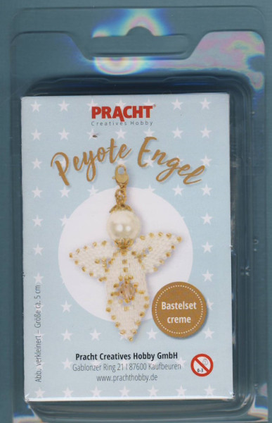 013805545 Bastelset Peyote Engel creme goldfarben 5cm