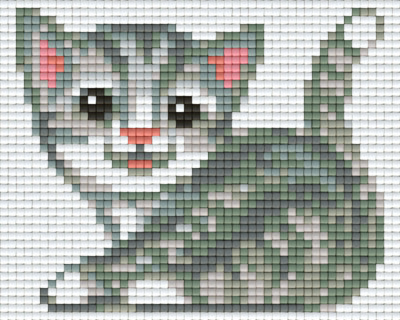 801361 Pixelhobby Klassik Set Katze grau