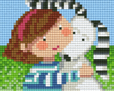 801379 Pixelhobby Klassik Set Mädchen mit Hund