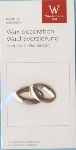 336285023 Verzierornament Wachs Eheringe 35x18mm rosegold 1 Stück