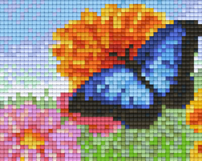 801364 Pixelhobby Klassik Set Schmetterling mit Blumen 2