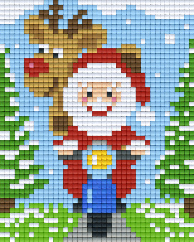 801391 Pixelhobby Klassik Set Weihnachtsmann mit Rentier