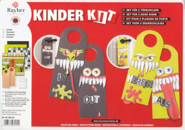 8029900 Karen Marie Bastelset Kinder Kit Holz Türschilder