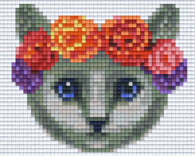 801376 Pixelhobby Klassik Set Katze mit Blumenkranz 2