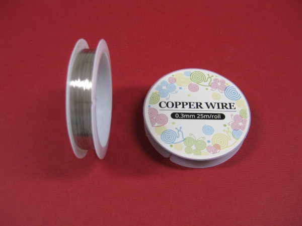 cw0300691 Kupferdraht silber 0,3mm 25m