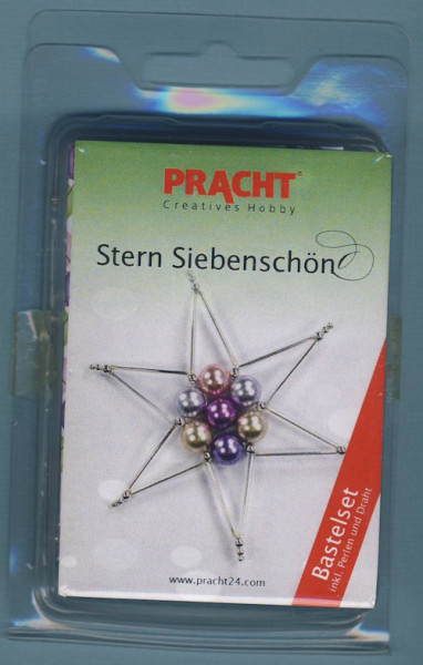 016011515 Bastelset Perlenstern Siebenschön bunt 11cm