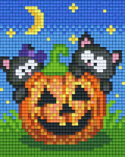 801404 Pixelhobby Klassik Set Halloween Katzen