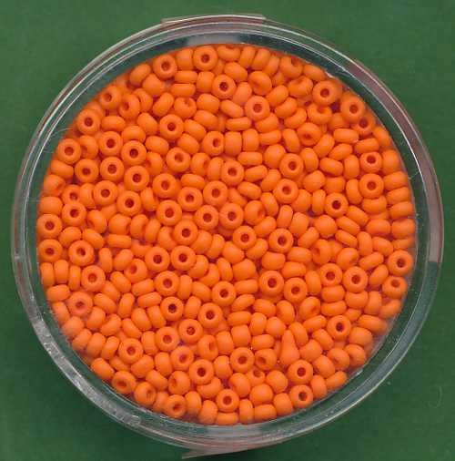 93884 Rocailles 2,6mm dunkelorange matt 17g