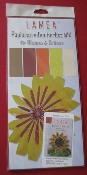 1626509 Lamea Papierstreifen für Blumen und Kränze Herbst Mix