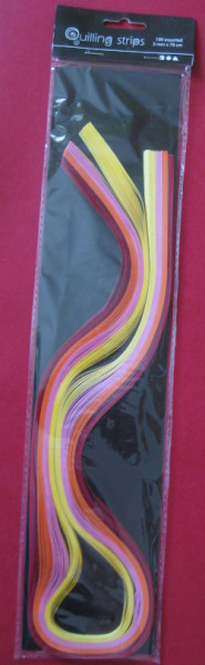 20795 Quilling Papierstreifen 5mm rot gelb 100 Stück