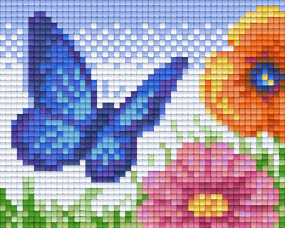 801333 Pixelhobby Klassik Set Schmetterling mit Blumen