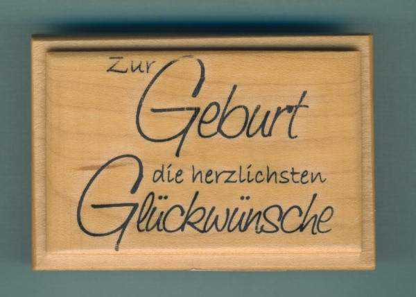 1800301 Stempel Zur Geburt die herzlichsten Glückwünsche