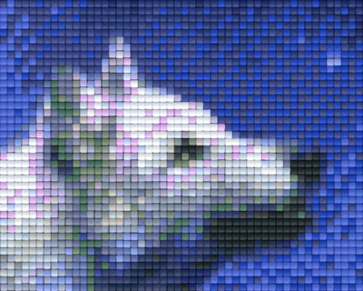 801302 Pixelhobby Klassik Set Wolf weiß