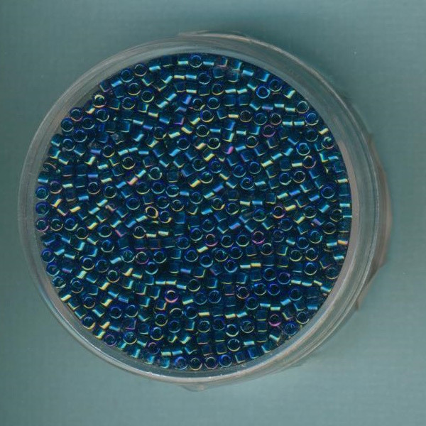 db1763 Delica Beads 2mm blaugrün AB 9g